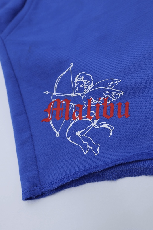 Pantalones cortos "Call You Tonight" de 12,7 cm con cinturilla elástica - Azul