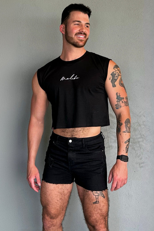Camiseta de tirantes ajustada Escapism - Logotipo JJ en blanco y negro