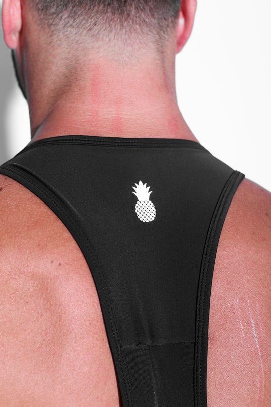 Body de lucha libre atlética para hombre - Obsidiana