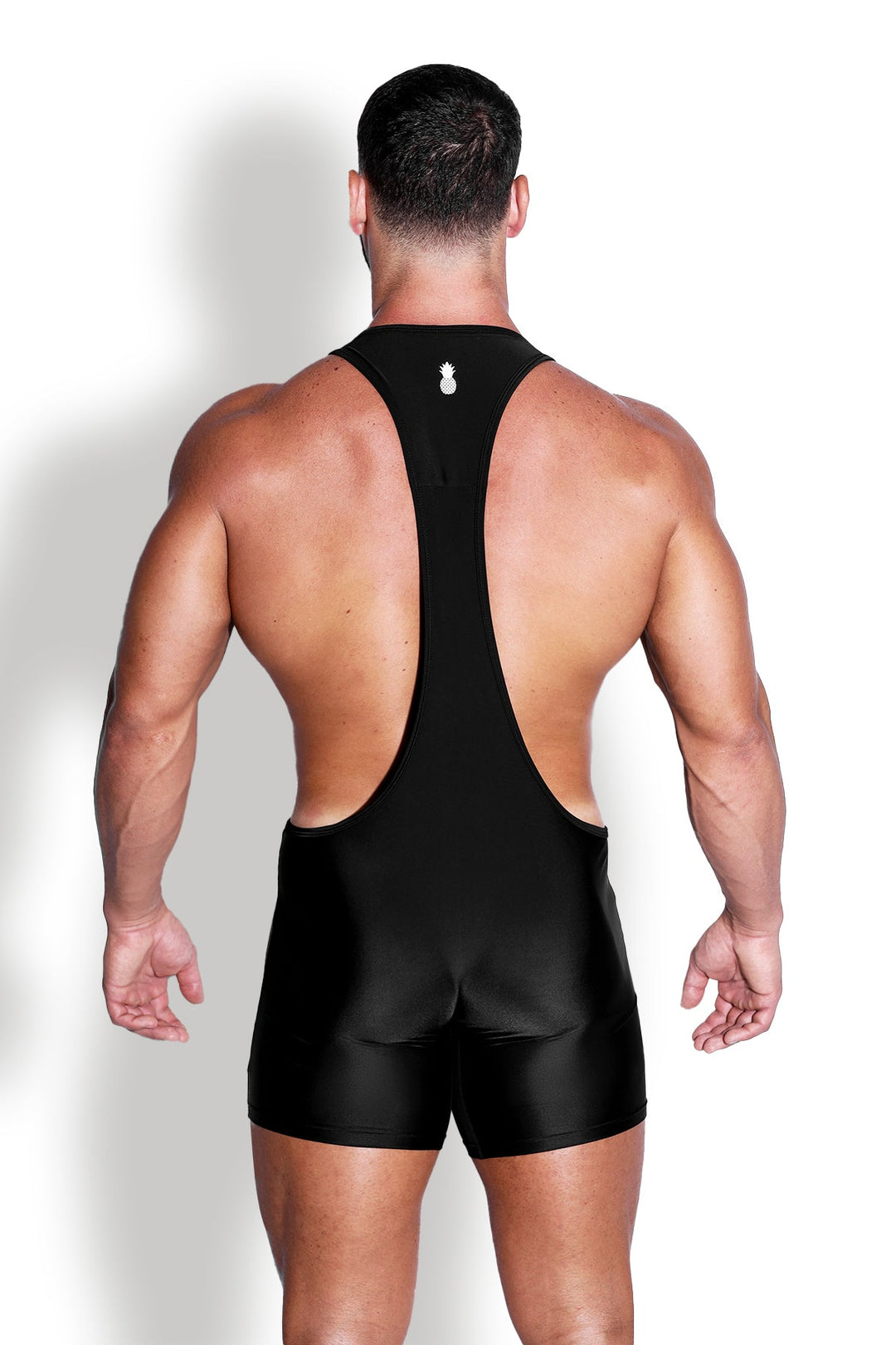 Body de lucha libre atlética para hombre - Obsidiana