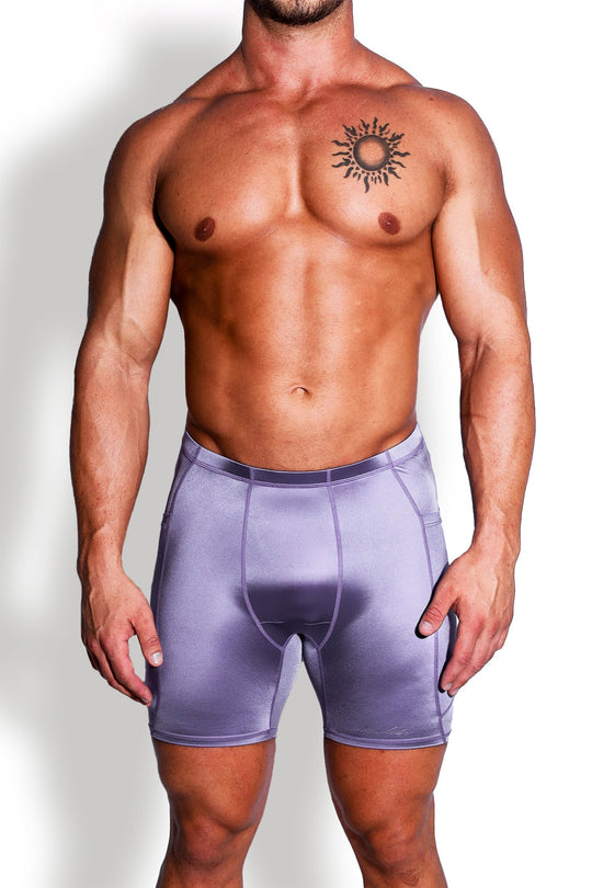 Pantalones cortos ciclistas Lustrous Scrunch-Butt de 6.5" - Lavanda